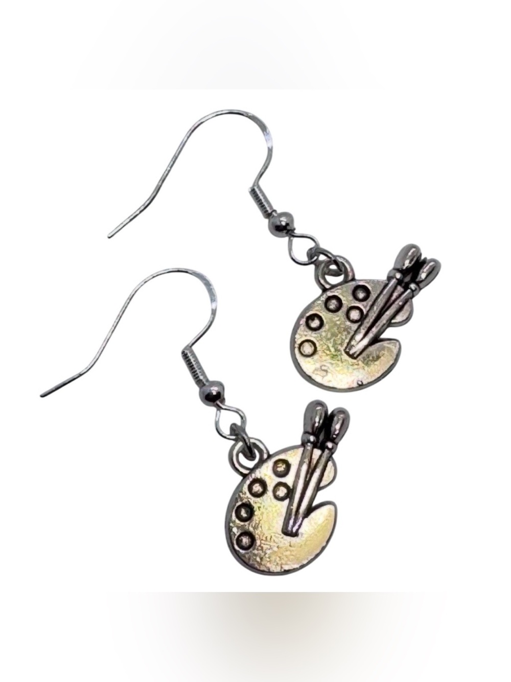 Artist Paint Palette Handmade Dangle/Fishhook Earrings